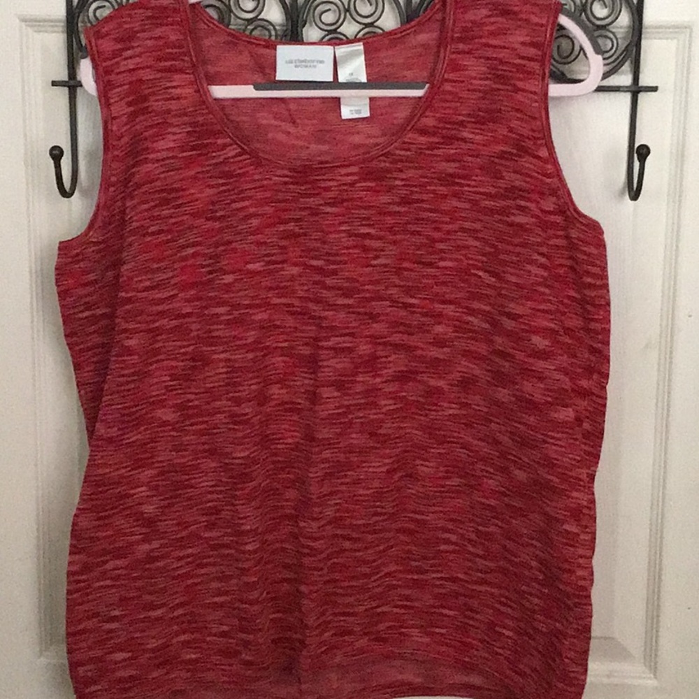 Variegated red Knit tank top